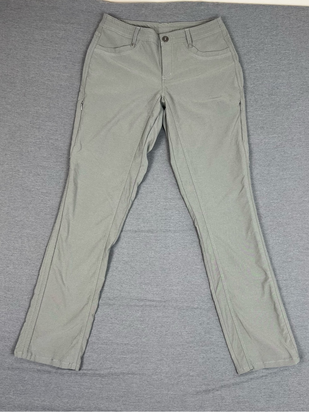 Kuhl Straight Leg Performance Pants in Light Sage Gray